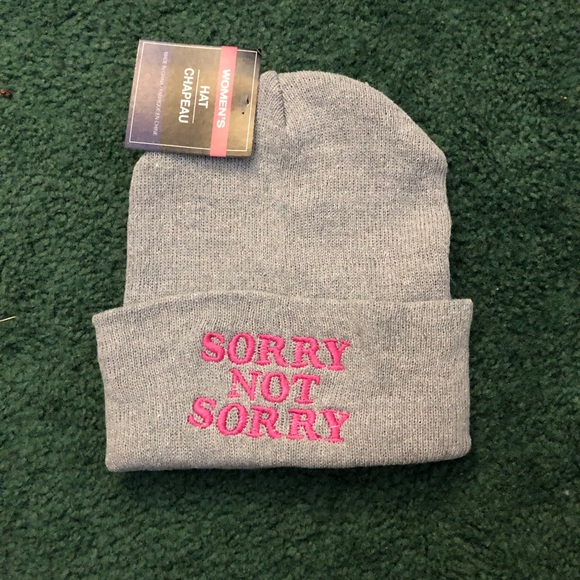 Other - “Sorry not Sorry” beanie. Never worn. Tags on
